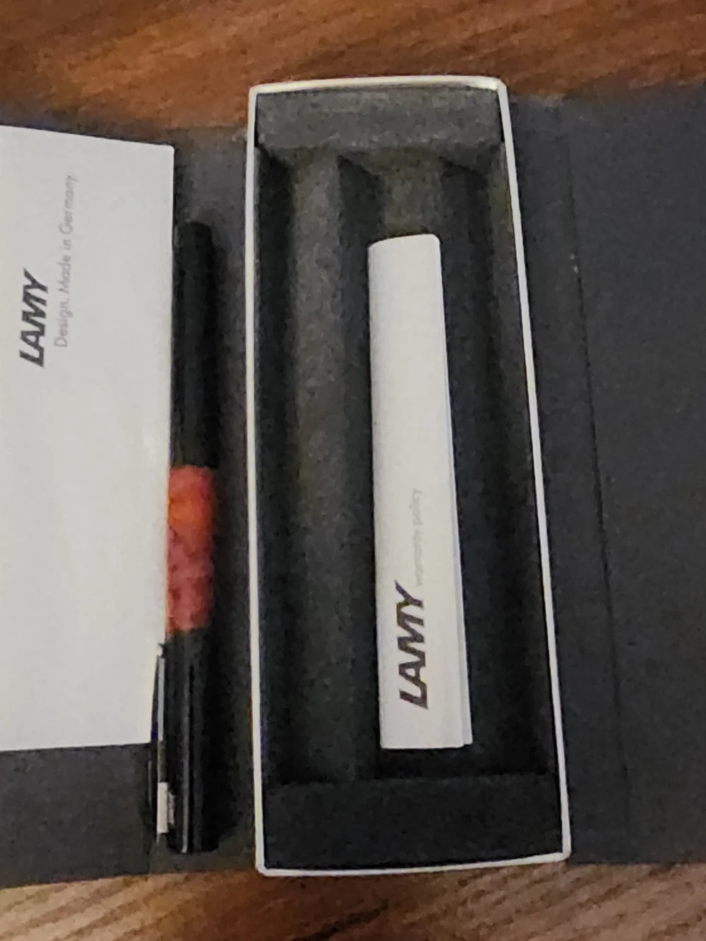LAMY Accent 98 Briarwood Fountain Pen – 14K Gold Fine Nib – Appears Unused